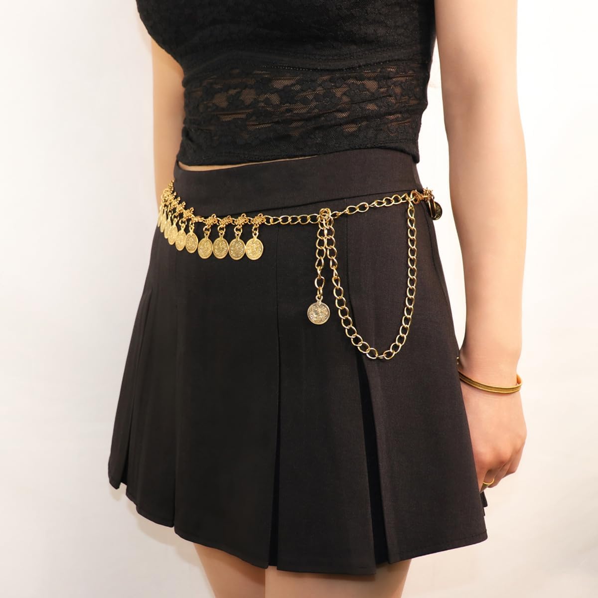 Mealah Rhinestone-Waist-Chain Belts for Women - Western-Cowgirl-Country-Waist-Belts for Wedding-Bridal Dress 27-36''Waist