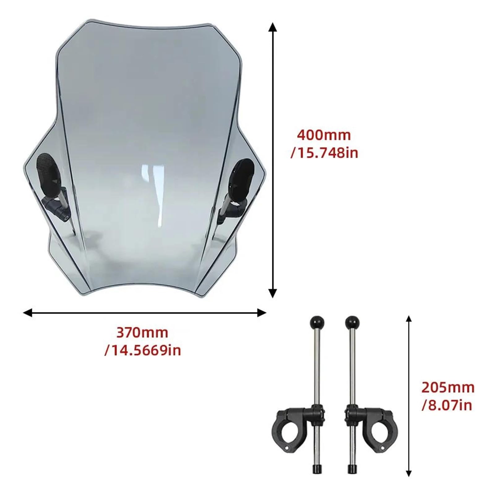 Parabrezza Per Moto Per Benelli Leoncino 250 500 BN125 BN300 BN302 BN302S 502C Cupolino, Deflettori Vento, Spoiler Cupolino Paravento(Nero)