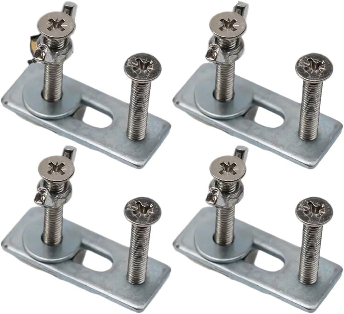 T Track Hold Down Clamp 4pcs Power Tools Clamp Adjustable Hold Down M6 Plywood Engraving Machine Silver