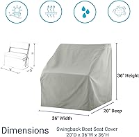 Vista 5 de Savvycraft Funda Impermeable para Asiento de Barco con Respaldo Abatible, Poste de Apoyo, Funda para Asiento de Barco con Hielera de Respaldo
