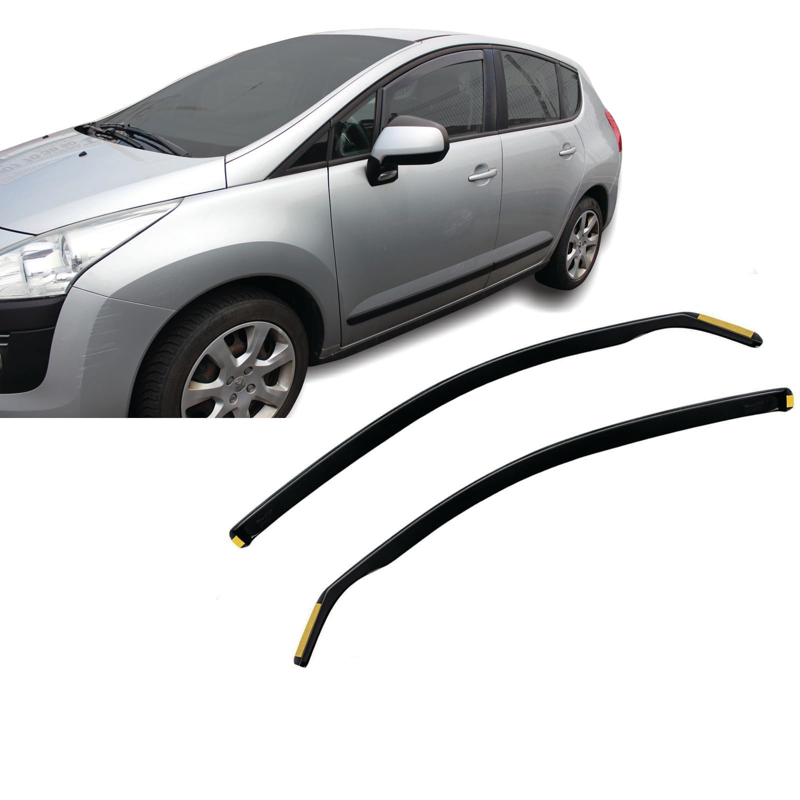 J&J AUTOMOTIVE HEKO Windabweiser für Peugeot 5008 5-Türer 2010-2017, 2tlg