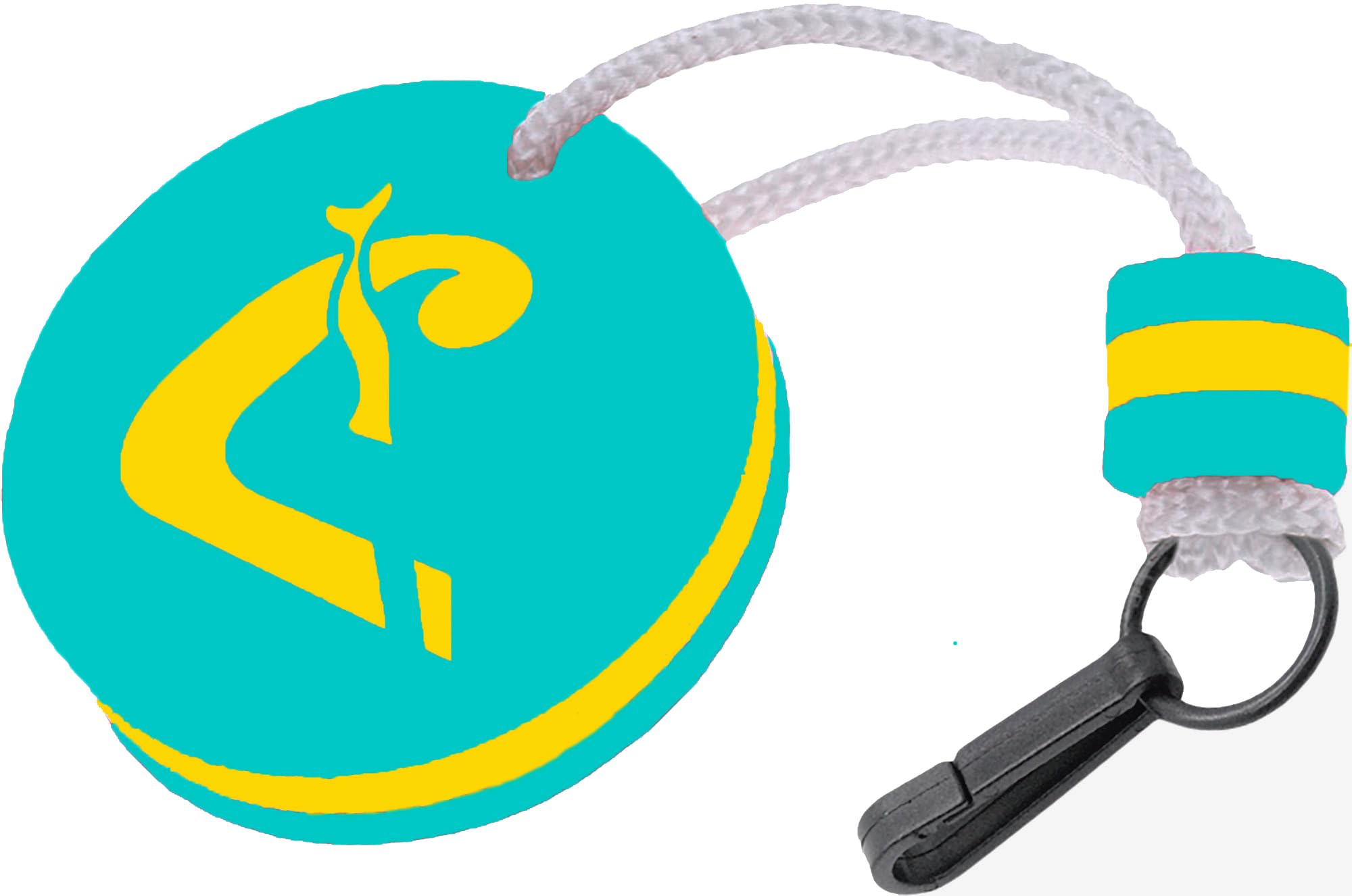 Cressi Floating Keychain - Keychain Float, Turquoise/Yellow, One Size, Unisex Adult