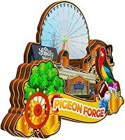 Vista 2 de Pigeon Forge Ternessee USA - Imán de madera para nevera, monumentos 3D, recuerdos coleccionables, decoración hecha a mano, 1841