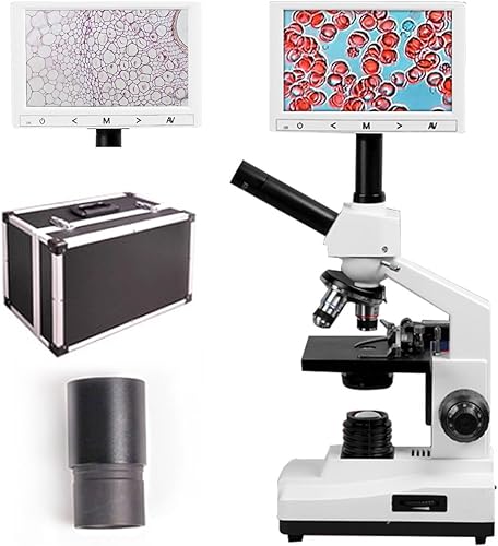 Microscopio 40X-2000X compuesto óptico de laboratorio profesional monocular biológico conjunto de microscopios biológicos gruesos y finos