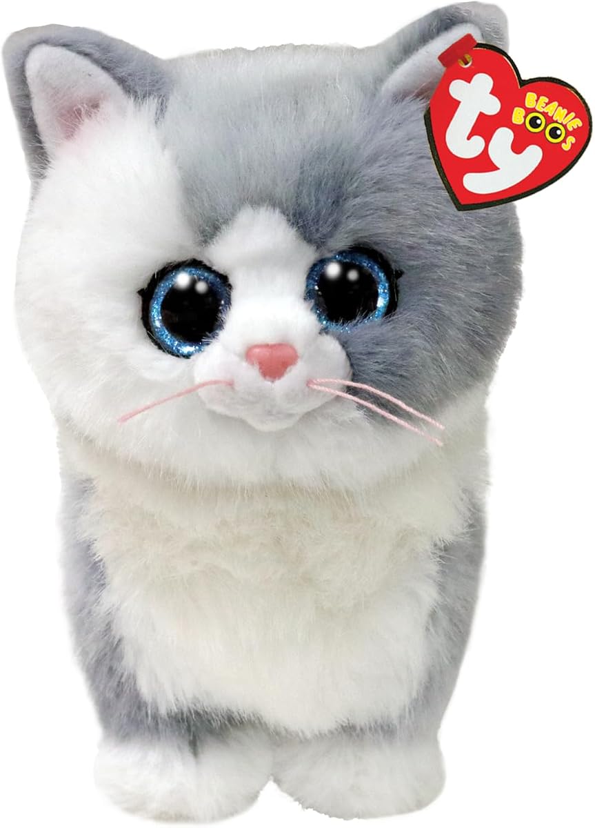 Beanie Babies FURLEY el Viejo Gato Gris - 6"