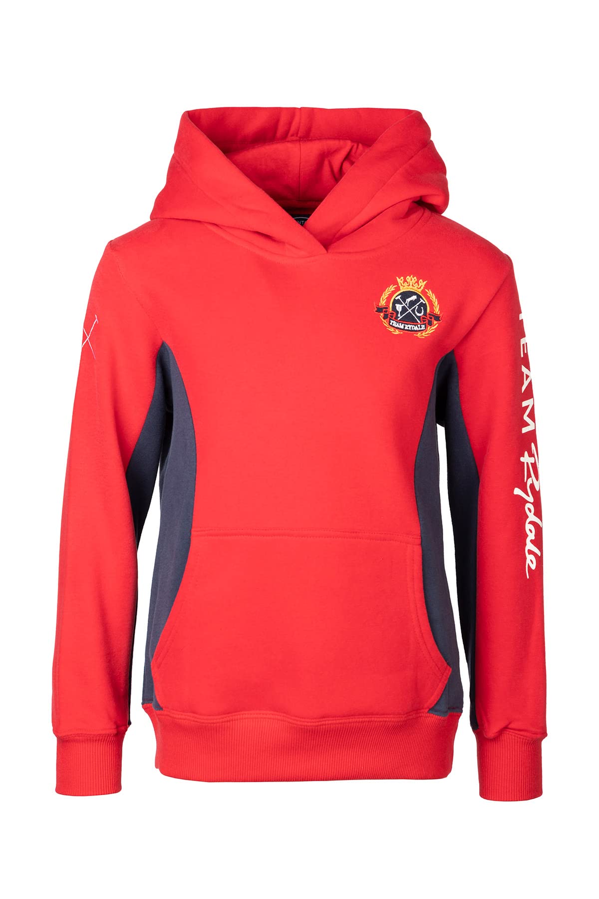 Rydale Girl's Pullover Hoody Hooded Sweatshirt Kid's Hoodie Overhead Junior Childrens Sweatshirts (as8, age, 13_years, regular, Muston Red/Navy)