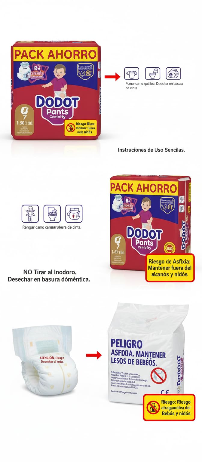 Dodot Pants Activity Talla 4 (9-15 kg) Pack Ahorro 86 Pañales (2 Cajas de 43) | Barrera Stop Fugas | Pañal Braguita para Bebés Activo