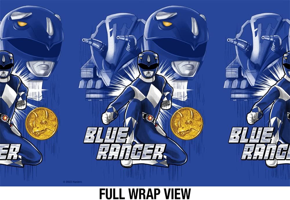 Power Rangers OFFICIAL Blue Ranger 18 oz Insulated Water Bottle, Leak Resistant, Vacuum Insulated Stainless Steel with 2-in-1 Loop Cap