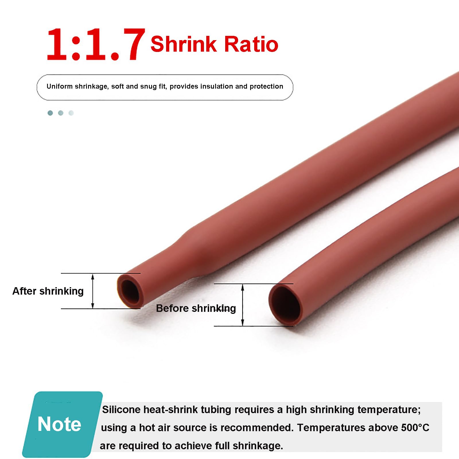 Guaina Termorestringente 1,7:1 per Isolamento Cavi-10mm Dia 10m | Riparazione Elettrica Flessibile Organizzazione Cavi