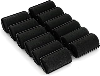 36 Pieces Foam Sponge Hair Rollers - Soft Sleeping Hair Curlers Flexible Hair Styling Curlers Sponge Curlers for Hair Styling (1.2inch,Black)
