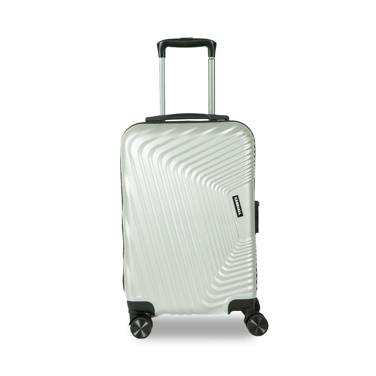 Carriall Notch Silver Polycarbonate Luggage Bag for Travel (Small) | Suitcase for Travel & Business | 8 Spinner Wheels, Anti Theft | Travel Suitcase for Men & Women
