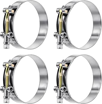 10x 2" T-Bolt Hose Clamps Stainless Steel Turbo Intake Silicone Hose