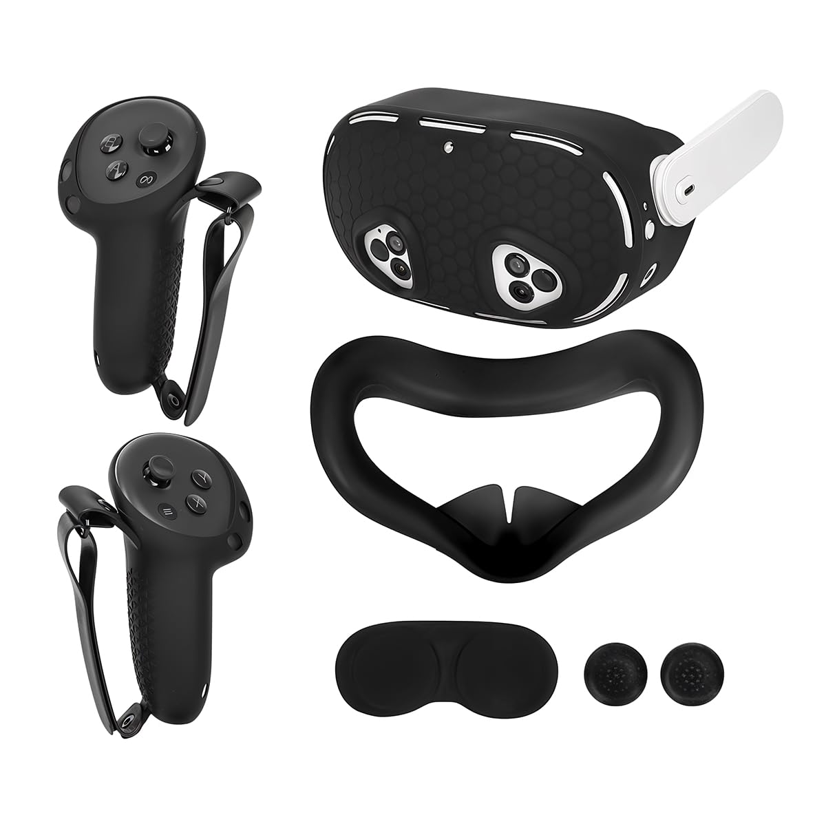 ZORBES® 5-in-1 Silicone Accessories for Meta Quest 3S, Protective