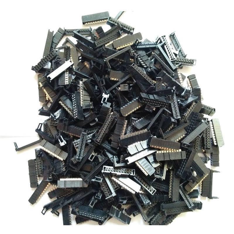 200 Pcs 2.54mm Pitch Female 20 Pin Flat Cable IDC Socket Connector Black