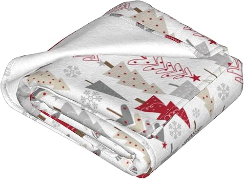 Miniatura 2 de Manta de invierno con árbol de pino de Navidad, manta de franela de felpa, ligera y suave para sala de estar, cama, sofá, viajes, oficina y