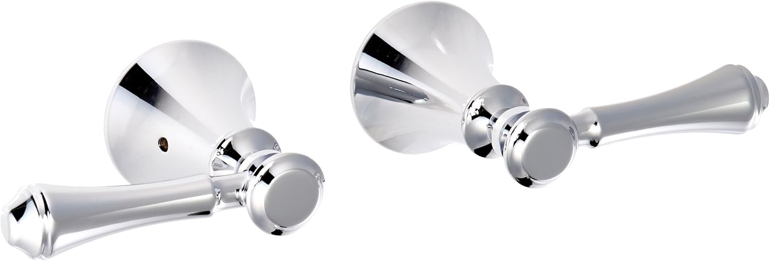 Delta Cassidy Chrome Lever Roman Tub Faucet Handle Set of 2, Chrome H697
