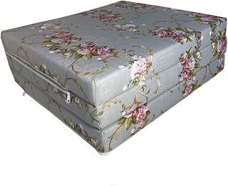 FORTISLINE Klappmatratze 195x60x9 cm, 3-teilige Faltmatratze H2, Gästematratze und Reisematratze mit waschbarem Bezug, Schaumstoff, Oeko-TEX, hergestellt in der EU W389_35_XM
