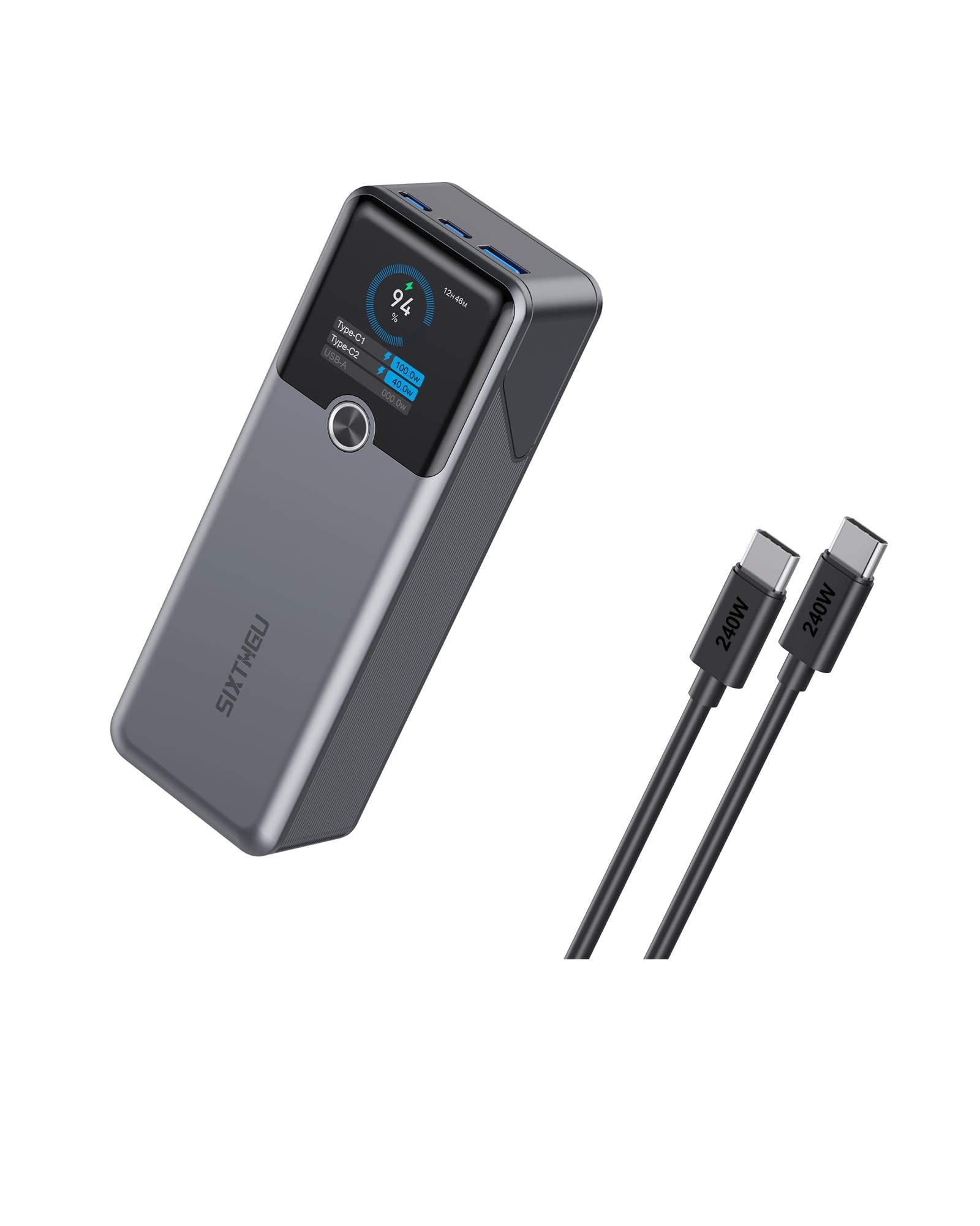 SIXTHGU Laptop Power Bank 20 000mAh 3-Port Portable Charger with 140W Max Output PD 3 0 Fast Charging