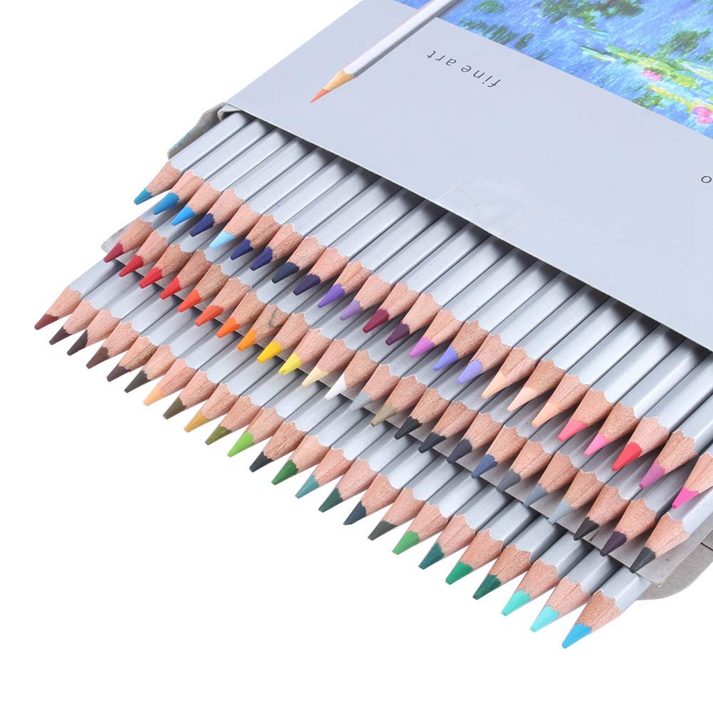 Set di Matite Professionali a Base di Olio Precise da 72 Colori con Linee Morbide per Schizzi di Disegni Artistici, Realizzate in Materiale Ambientale per Adulti e Bambini