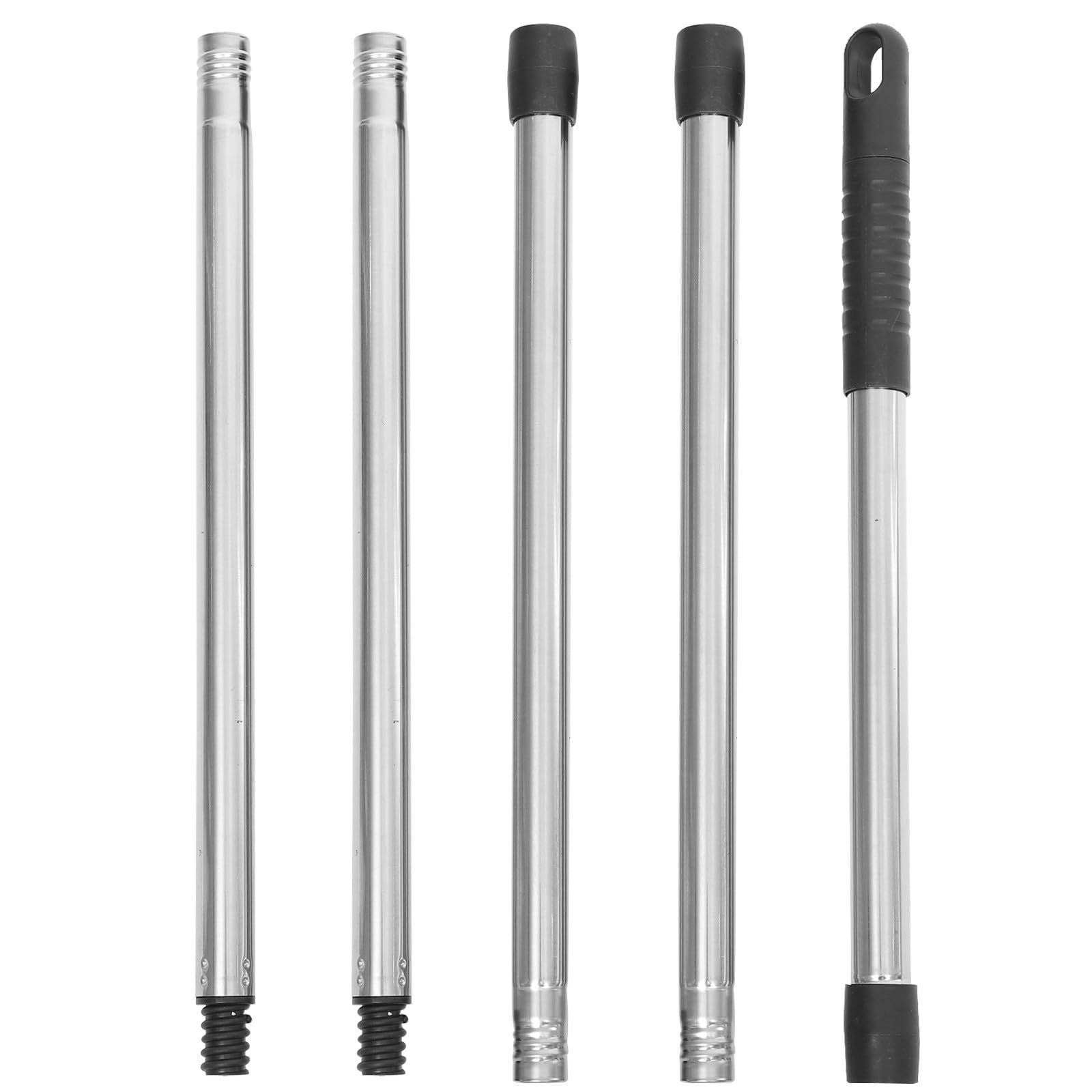 Trapeador de acero inoxidable con palo de 4 secciones para el hogar moderno