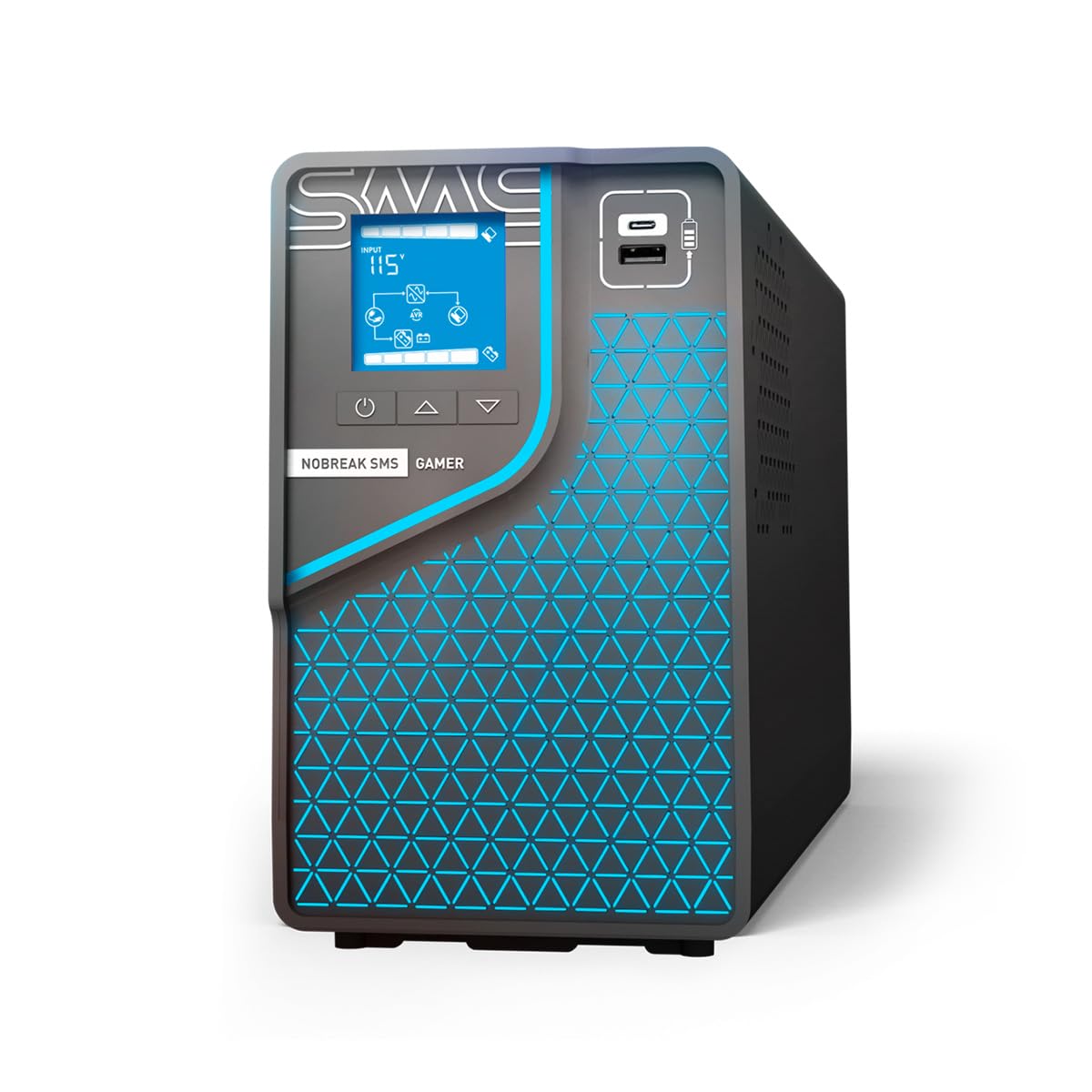 Nobreak SMS Gamer 2000Bi/Bi WI-FI, Interativo, Entrada 115/220v e Saída Bivolt 115/220V, 8 Tomadas, 29601