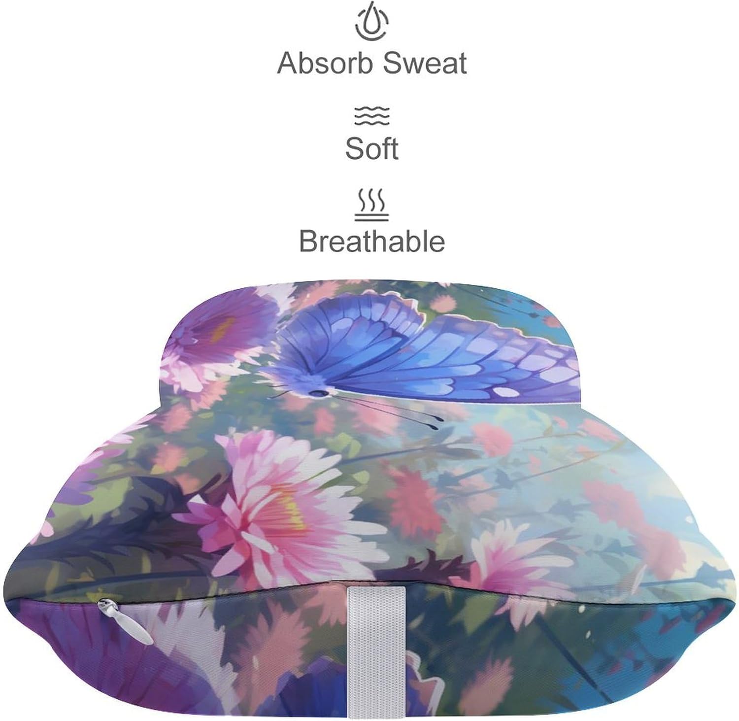 Butterfly Wildflowers Floral 2 Pack Car Neck Pillow Car Headrest Soft Car Pillow for Most Cars