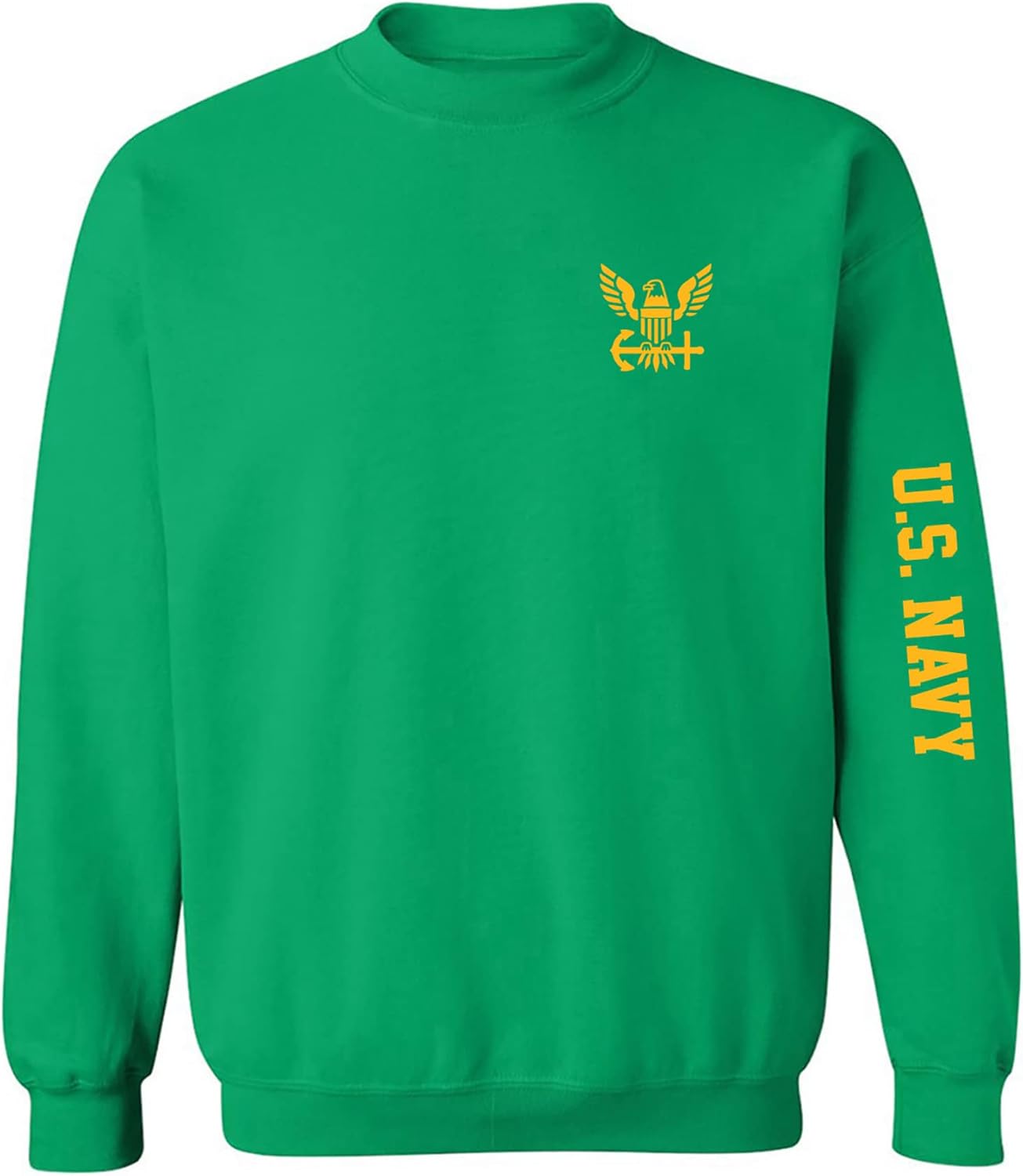 zerogravitee U.S. Navy Gold Sleeve Print Crewneck Sweatshirt