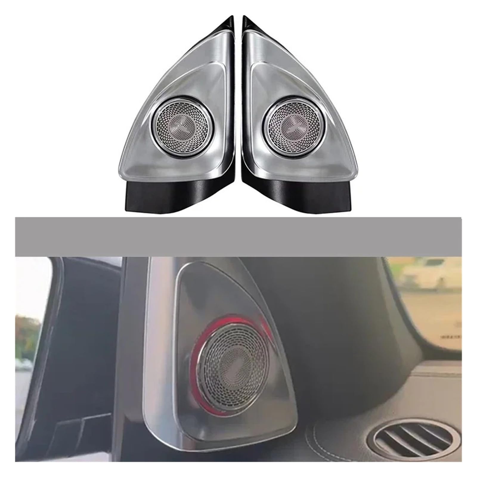 64 Color 4D Rotary Tweeter Compatible with Mercedes-Benz GLE-Class W166 2015 2016 2017 2018 4D Rotary Tweeter Atmosphere Lamp