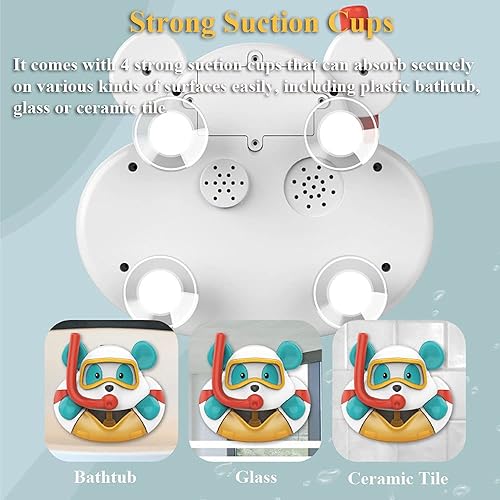 Miniatura 4 de Máquina eléctrica de burbujas para bañera con diseño de oso lindo oso, máquina sopladora de burbujas de animales de dibujos animados para niños,