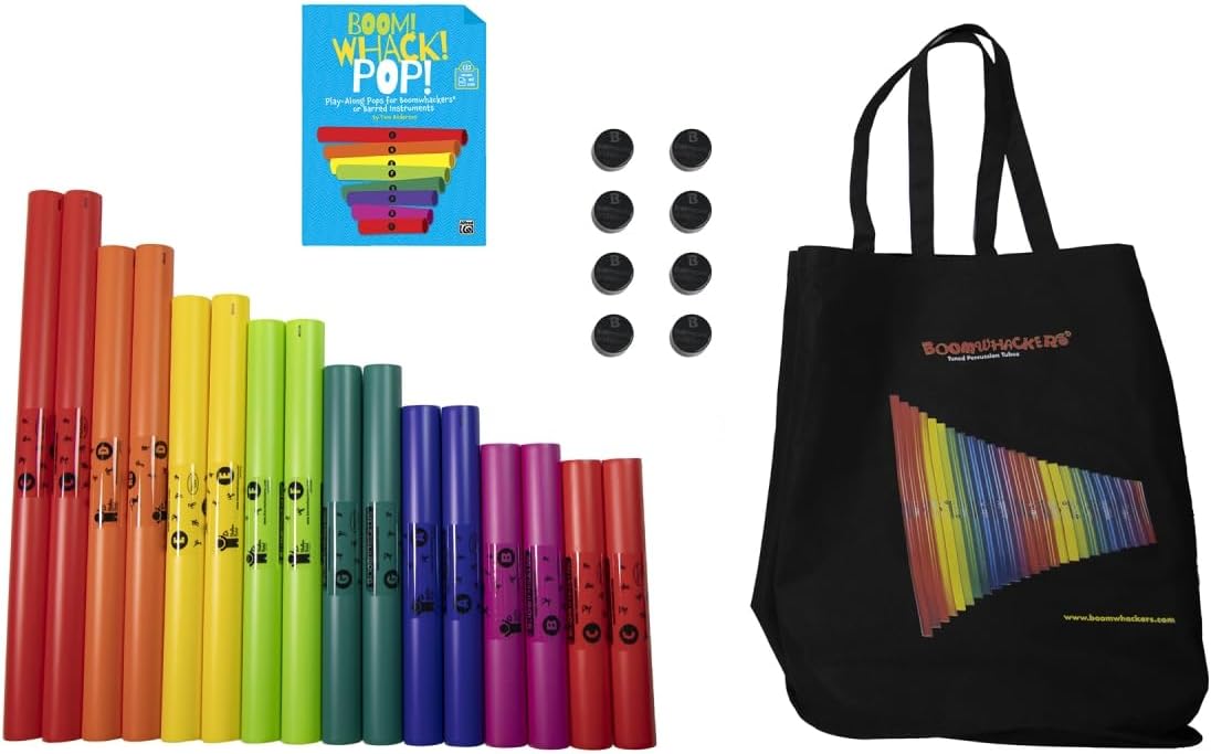 Rhythm Band Instruments Boomwhacker Percussion Tubes Boom! Whack! Pop! Kit