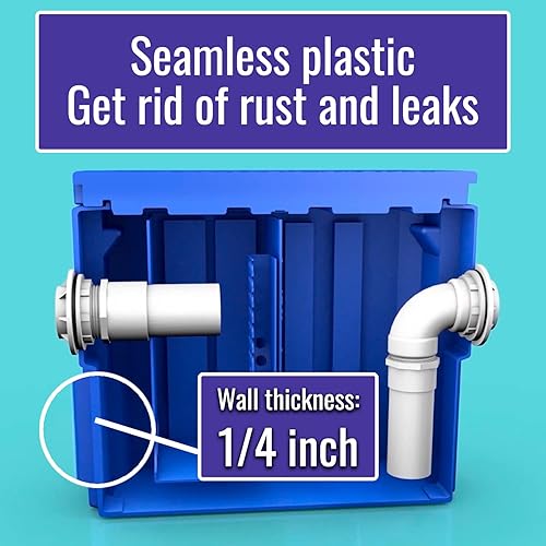 Miniatura 7 de Trampa interceptora de grasa comercial de 20 libras - Trampa de grasa de plástico debajo del fregadero para restaurante cafetería - Trampa de grasa