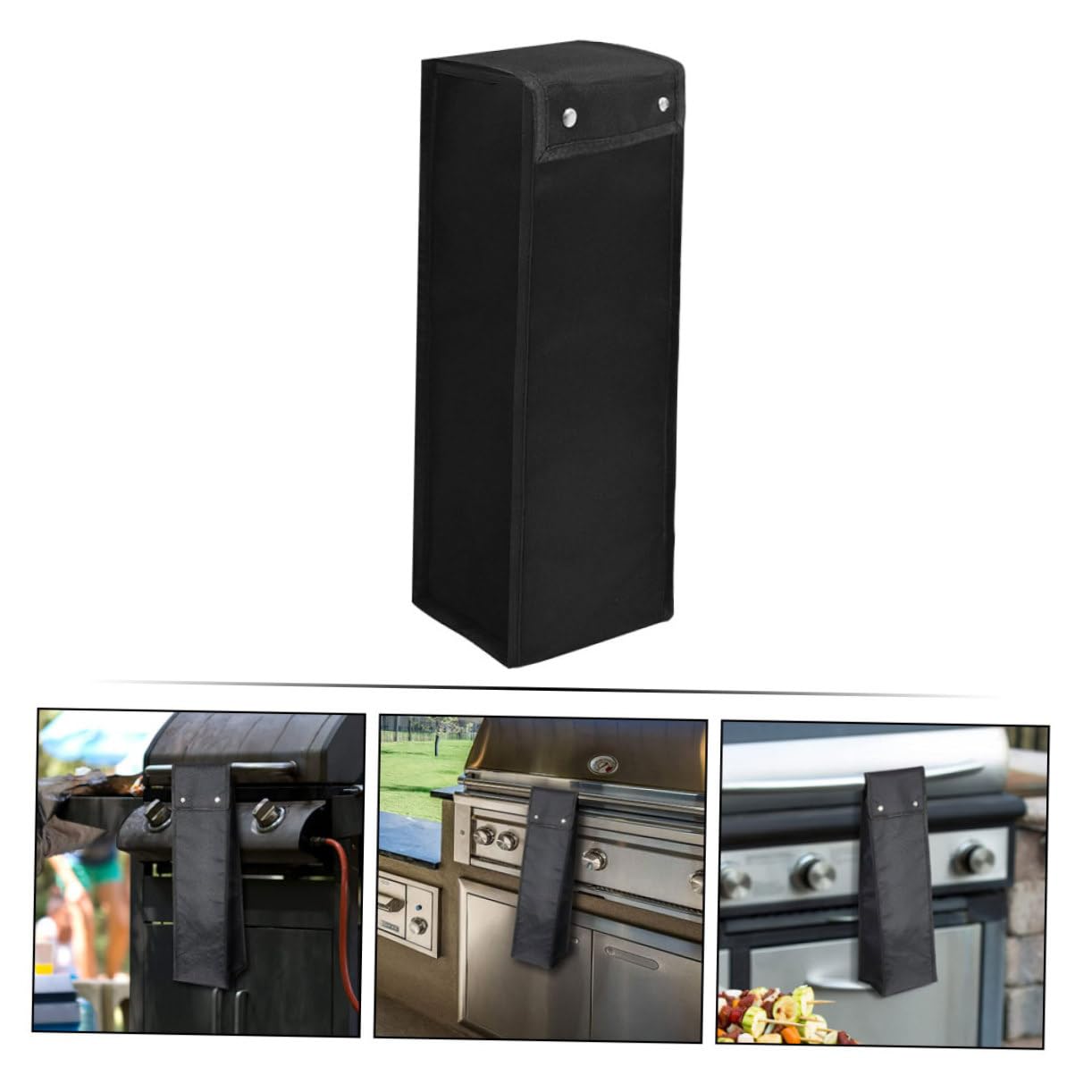 UPKOCH 4 Pezzi Custodia Per Barbecue Kit Portatile Borsa Stoccaggio Della Griglia Forniture Per Esterni Borse Da Esterno Con Coperchio Portaoggetti Per Utensili Black Tessuto Oxford 600d