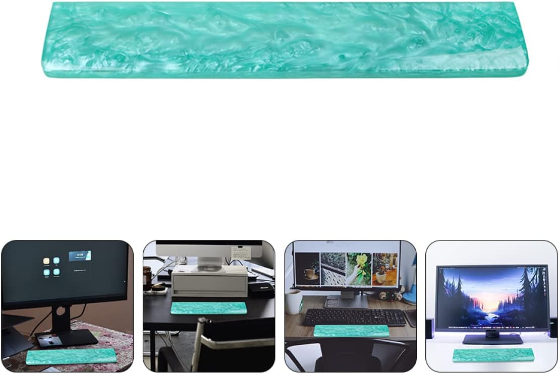 Green Resin Keyboard Wrist Rest Ergonomic Laptop Keyboard Wrist Support for Carpal Tunnel Relief Pain Relief