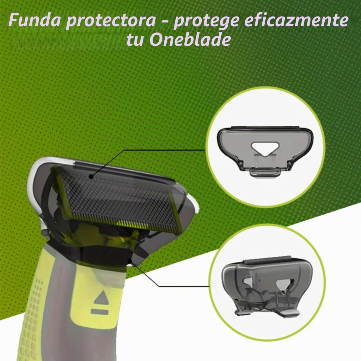 Cuchillas de afeitar compatibles con One Blade, lote de 2/3/4/6, para afeitadora/cortadora eléctrica Philips One Blade (6)