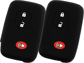KeyGuardz Keyless Entry Remote Smart Key Fob Shell Cover Rubber Case for Toyota Landcruiser 4Runner Venza Rav4 Highlander (Pack of 2)