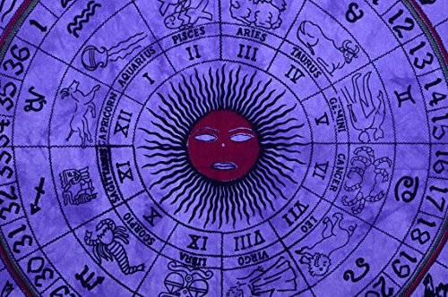 Jaipuri Art And Creations Zodiac Wall Hanging Astrology Hippie Tapestry Queentapestries Bedding Dorm Decor