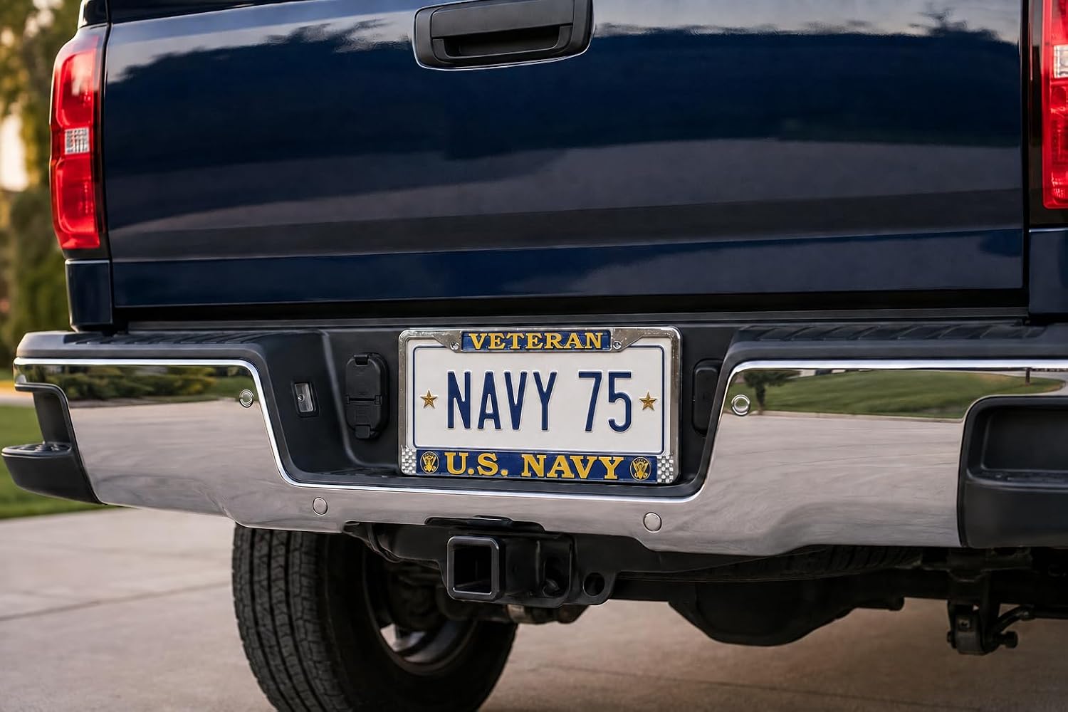 US Navy Veteran License Plate Frame image 2