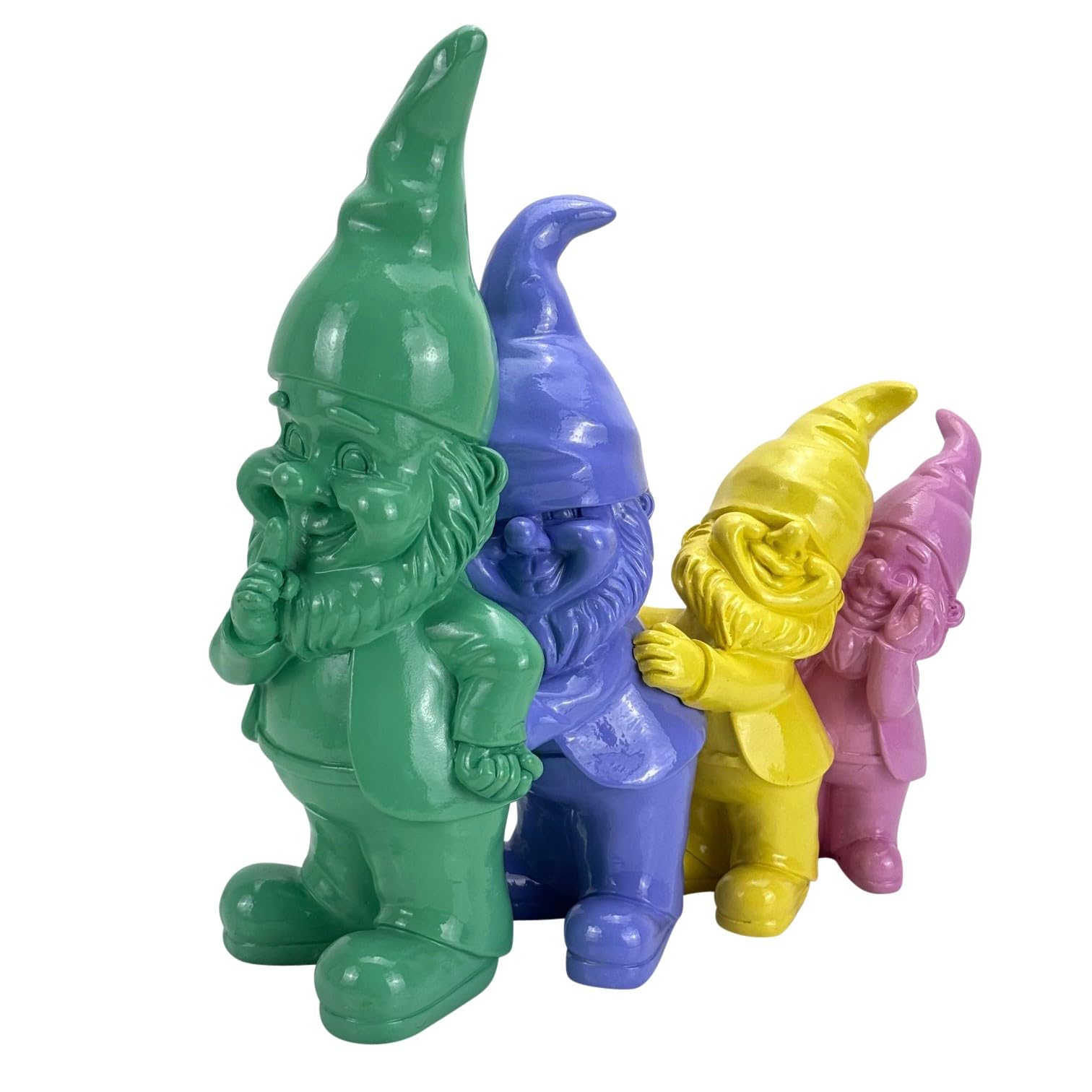Gartenfiguren für draußen lustige Gartenzwerge, Wichtel Polonaise - Bunte Moderne Deko Figuren - wetterfest - 23 oder 30 cm groß (30 cm)