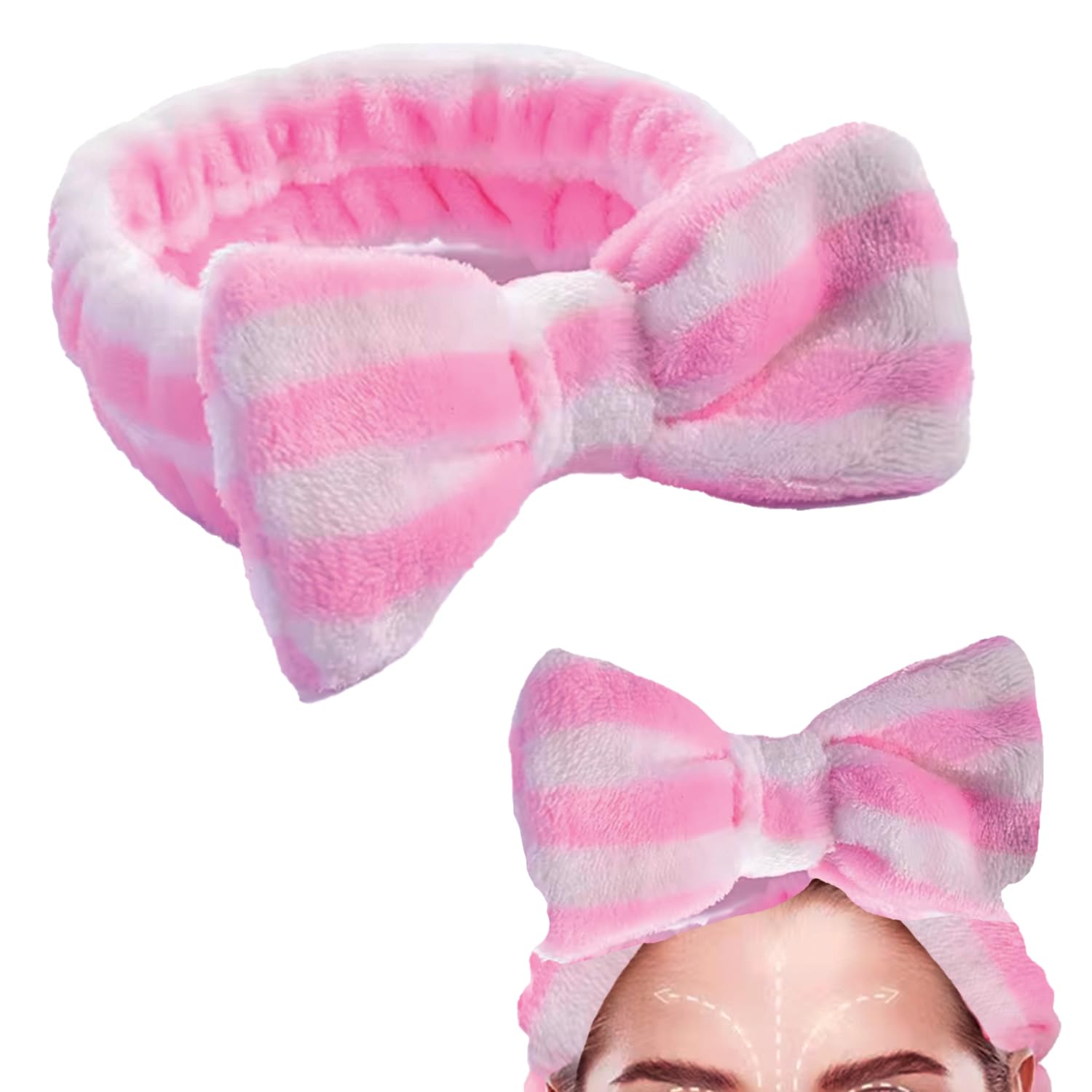 TEMPERIA (1 pcs) Headband for Women & Men – Makeup Hair Belt Head Band for Facial Time Skincare, Spa, Face Wash Hairband (Random Colors)