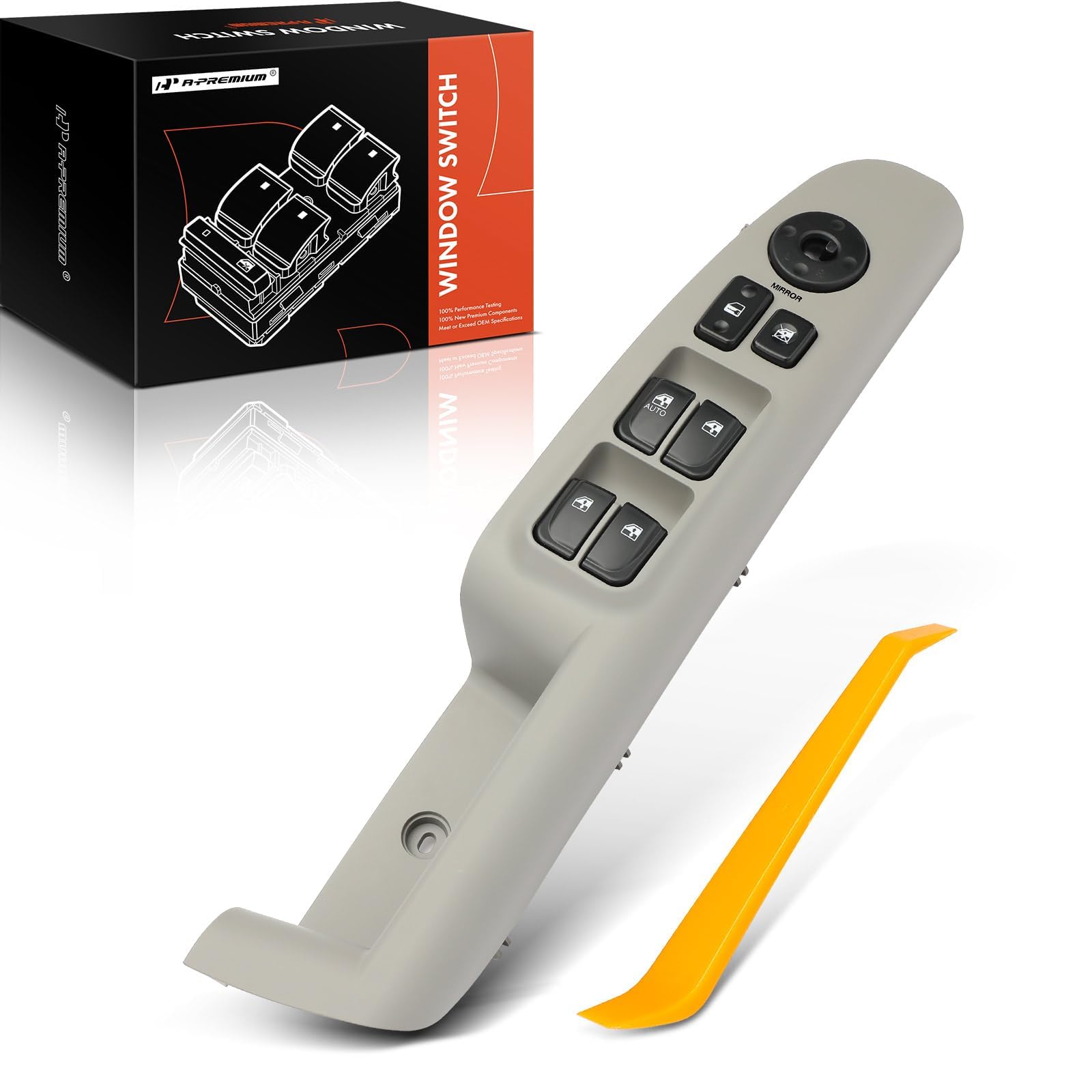 A-Premium Master Power Window Switch Compatible with Hyundai Sonata Sonata 2006 2007 2008, Beige, Front Left Driver Side