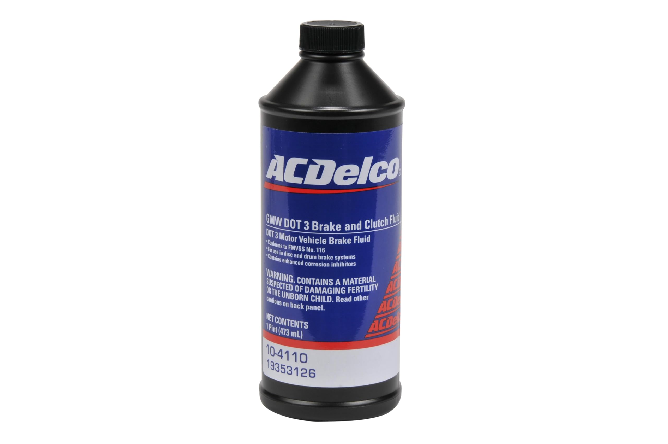 ACDelco GM Original Equipment 10-4110 DOT 3 Hydraulic Brake Fluid for Car - 16 oz