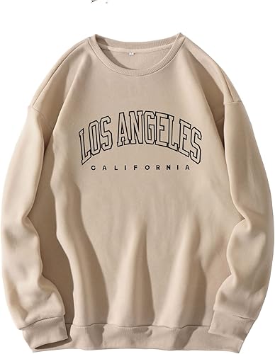 SHENHE Men's Casual Letter Graphic Crewneck Drop Shoulder Long Sleeve Pullover Sweatshirt