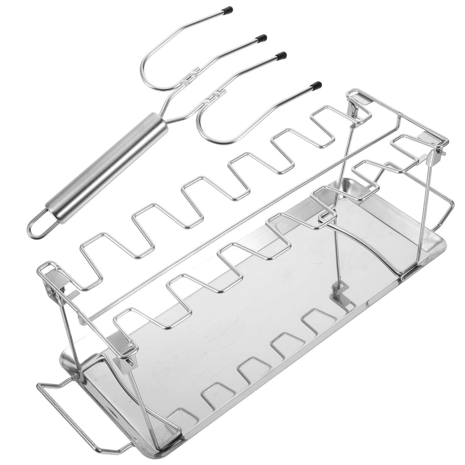 BESTonZON Per Esterni e Forchetta Per Barbecue Per Arrosti Vassoio Portatile Utensile Per Barbecue e
