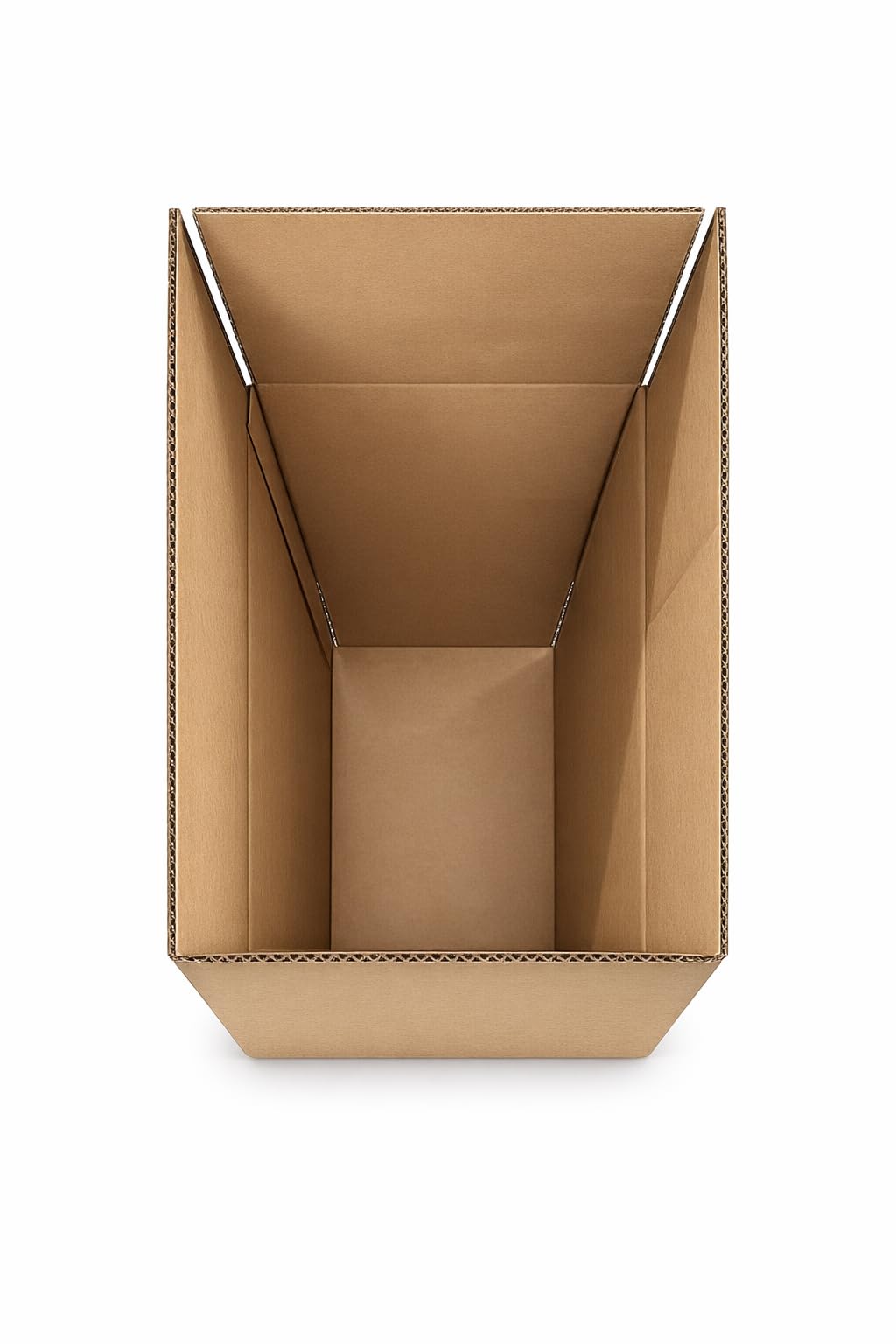 Versandkarton/Flaschenkarton/Faltkarton 2-wellig 248×223×265 mm (Innenmaß) – unbedruckt, braun – stabile Kartonage, stapelbar – 40 Stück