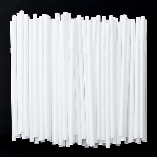 Miniatura 6 de ALINK 200 popotes flexibles negros + 200 popotes flexibles blancos