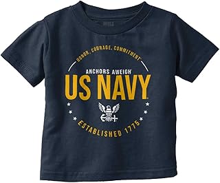 US Navy Logo Anchors Aweigh Est 1775 Toddler Boy Girl T Shirt