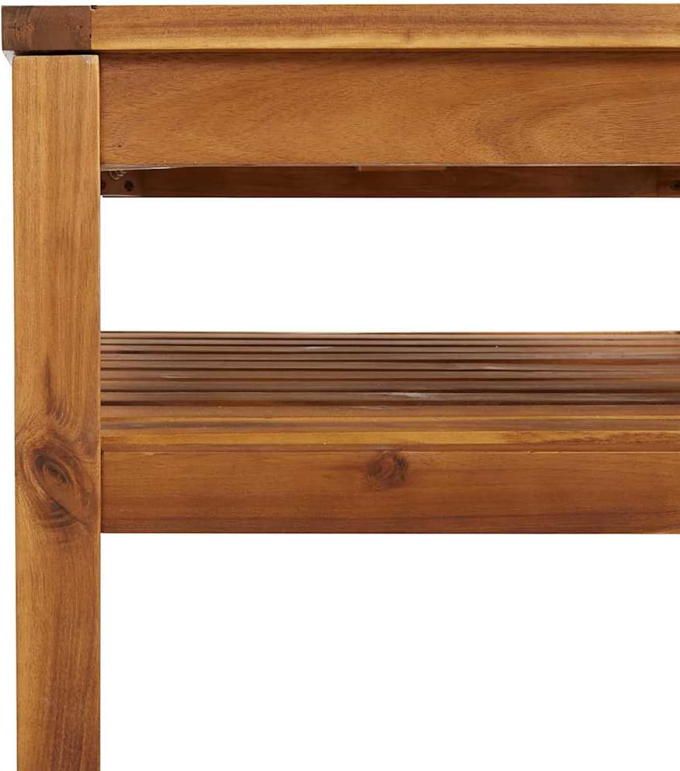 Coffee Table, Solid Acacia Wood 65x65x35 cm Outdoor Patio Garden Table for Terrace Deck Poolside