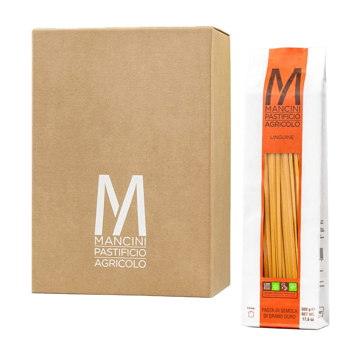 Mancini Pastificio Agricolo - Linguine 500 gr - Caja de 12 paquetes