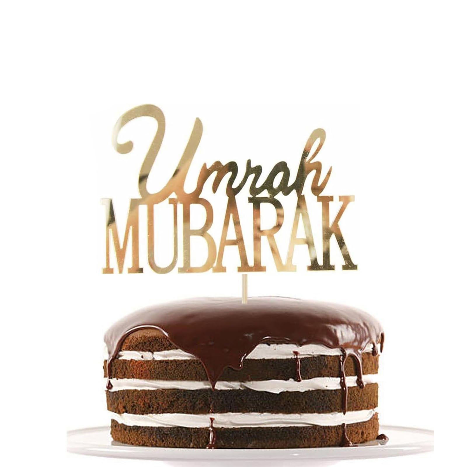Umrah Mubarak Cake Topper, 3PCS Set including Letters - Image 4