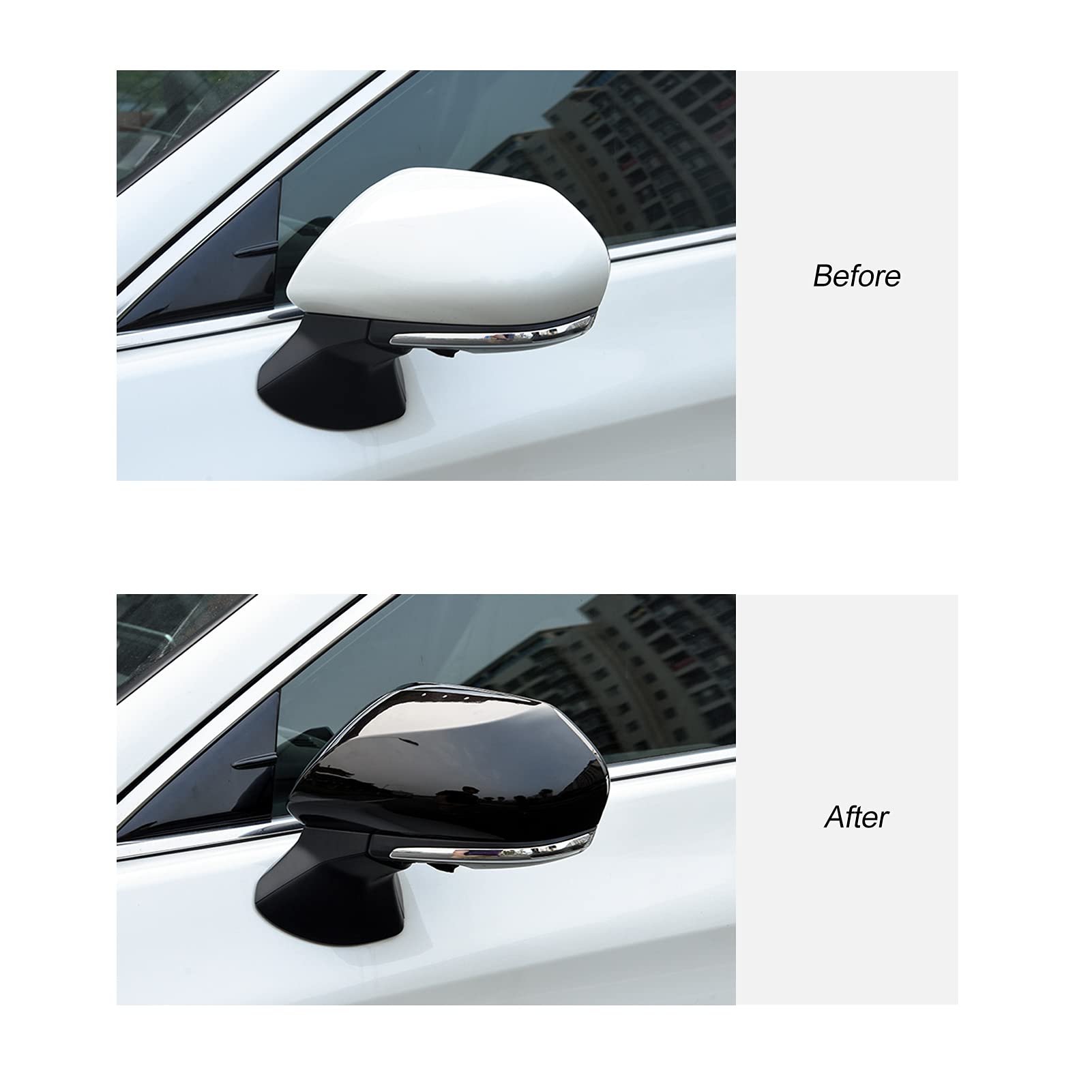 Spotrim Rearview Mirror Cover Side Rear View Mirror Covers Decorations for Toyota Camry 2023 2022 2021 2020 2019 2018 (Black)